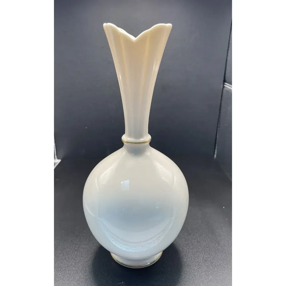 Vintage Lenox Bud Vase Harvest Wheat‎ Hand Painted 24K Gold Accent 8